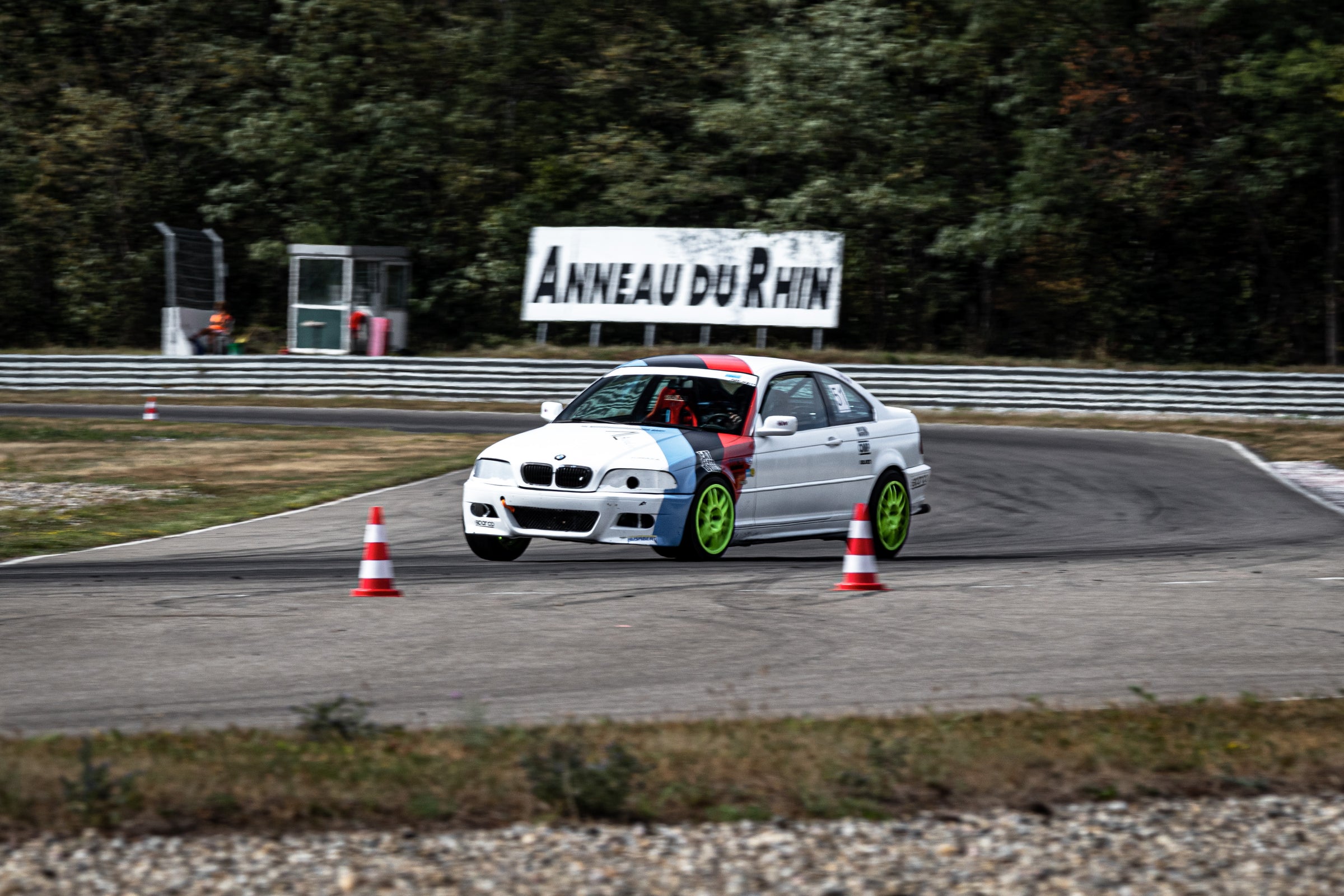 Nice multicolored BMW on GP Days Trackday in Anneau du Rhin